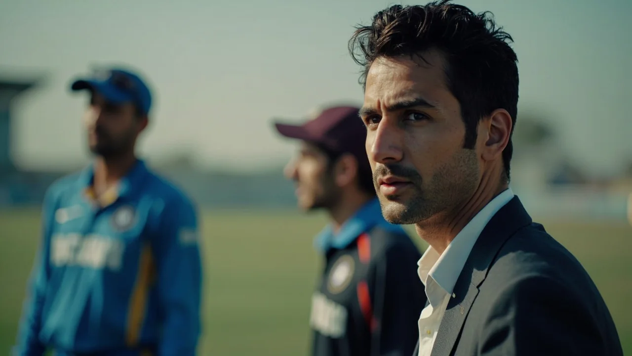 Wide view of an empty Indian cricket ground at dawn with light climbing over the stands, framing the BCCI's acknowledgement of Ryan ten Doeschate and T Dilip's departure from the India coaching staff